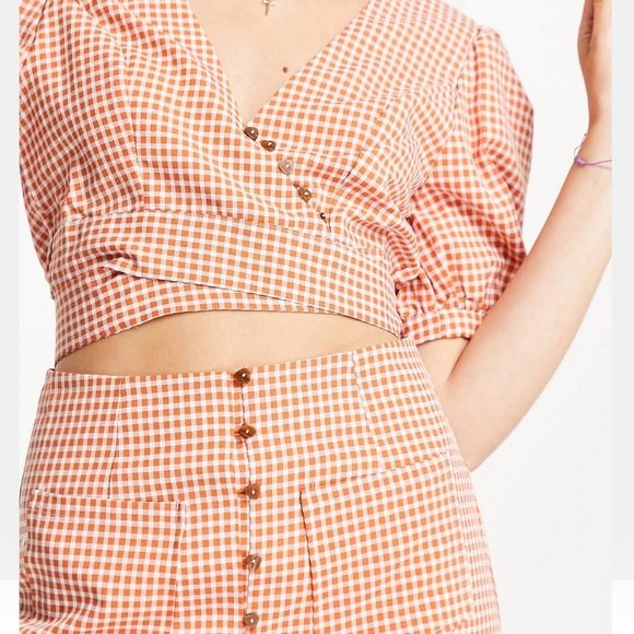 Gingham Matching Top and Skirt co ord - Picture 3 of 4